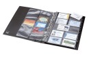 Visitenkarten-Ringbuch - zweireihig, A4, schwarz, matt, mit 20 Sichthüllen, Register A-Z, 4-Ring-Mechanik, 1 St.