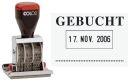Datum-Plattenstempel - GEBUCHT + 4 mm Datum, 1 St.