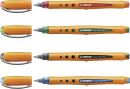 Tintenroller - worker+ - fein - 4er Pack - grün, rot, blau, schwarz, 1 St.