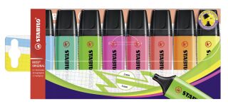 Textmarker - BOSS ORIGINAL - 8er Pack - mit 8 verschiedenen Farben, 1 St.