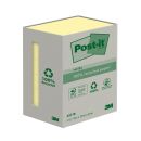 Recycling Notes - 38 x 51 mm, pastellgelb, 6 x 100 Blatt,...