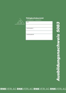 Ausbildungsnachweis-Heft wöchentlich/monatlich, alle Berufe, 56 Seiten, DIN A4, 1 St.