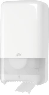 Toilettenpapier-Doppelrollenspender Midi T6 System - weiß , 1 St.