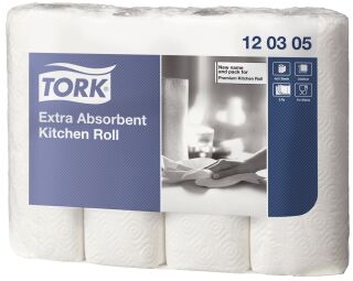 Premium Küchenrolle 26 x 24 cm, 3-lagig, weiß 4 Rollen je 51 Blatt, 1 St.