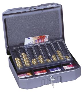Geldzählkassette EUROBOXX® - 352 x 276 x 120 mm, silbergrau, 1 St.
