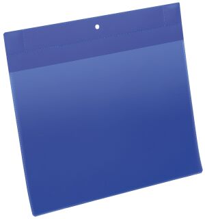 Kennzeichnungstasche - magnetisch, A4 quer, PP, dokumentenecht, dunkelblau, 10 Stück, 1 St.