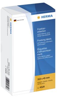 4329 Frankier-Etiketten - doppelt, 163x45 mm, 500 Stück, 1 VPE