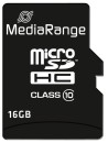 Micro SDHC Speicherkarte 16GB Klasse 10 mit SD-Karten Adapter, 1 St.
