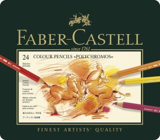 Künstlerfarbstifte POLYCHROMOS®, farbig sortiert im 24er Metalletui, 1 St.