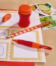 Ergonomischer Dosen-Spitzer für Rechtshänder - EASYsharpener - 3 in 1 - orange, 1 St.