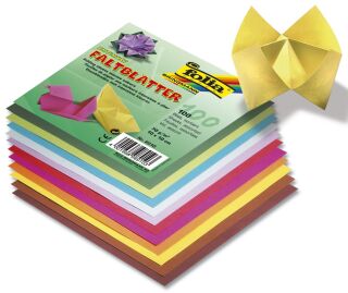 Faltblätter 15 x 15 cm - 10 Farben sortiert, 100 Blatt, 70g/qm, 1 St.