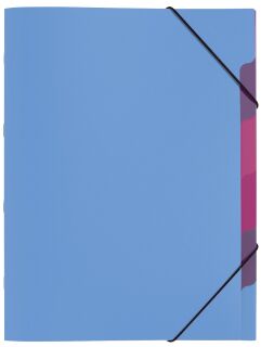 Ordnungsmappe Funky School - A4, 5 Fächer, PP, hellblau, 1 St.
