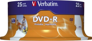 DVD-R - 4.7GB/120Min, 16-fach/Spindel, bedruckbar, Packung mit 25 Stück, 1 St.