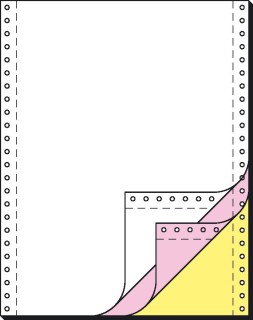 DIN-Computerpapier, 3fach, 12"x240 mm (A4 hoch), SD, längsperforiert, 600 Sätze, 1 St.