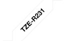 TZe-R231 textiles Schriftband - 12 mm x 4 m, schwarz auf weiß, 1 St.