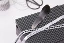 TZe-R231 textiles Schriftband - 12 mm x 4 m, schwarz auf weiß, 1 St.
