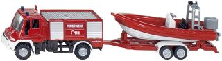 Unimog Feuerwehr mit Boot, Nr. 1636, 1 St.