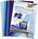 Filz Ton in Ton 20x30cm blau, 1 St.
