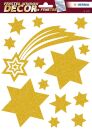 Weihnachtsschmuck Fensterbilder Sterne gold - 14...