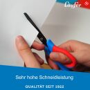 Bastelschere - 13 cm, rund, grün/blau, 1 St.