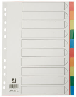 Farbregister - blanko, A4, PP, 10 Blatt + Deckblatt, 1 St.