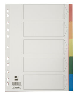 Farbregister - blanko, A4, PP, 5 Blatt + Deckblatt, 1 St.