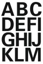 4167 Buchstaben-Etiketten - A-Z, 25 mm, wetterfest, schwarz, 1 St.