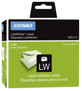 LabelWriter™ Etikettenrolle - Standardetiketten, 36 x 89 mm, weiß, 1 St.