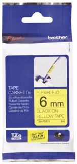TZe-611 Schriftbandkassette - laminiert, 6 mm x 8 m, schwarz auf gelb, 1 St.