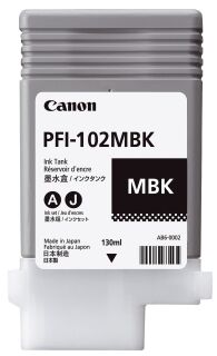 Original Canon Tintenpatrone schwarz matt (0894B001,0894B001AA,894B001,894B001AA,PFI-102MBK), 1 St.