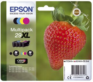 Original Epson Tintenpatrone MultiPack Bk,C,M,Y High-Capacity (C13T29964012,29XL,T2996,T29964012), 1 St.