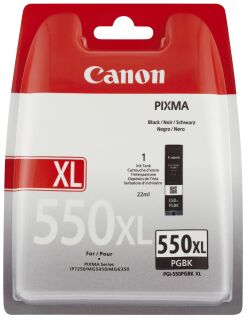 Original Canon Tintenpatrone schwarz High-Capacity pigmentiert (6431B001,6431B001AA,PGI-550PGBKXL), 1 St.