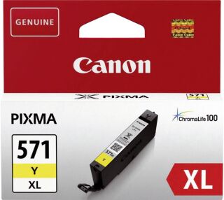 Original Canon Tintenpatrone gelb High-Capacity (0334C001,0334C001AA,334C001,334C001AA,CLI-571XLY,CLI-571YXL), 1 St.