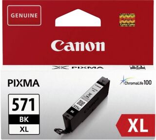 Original Canon Tintenpatrone schwarz High-Capacity (0331C001,0331C001AA,331C001,331C001AA,CLI-571BKXL,CLI-571XLBK), 1 St.