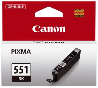 Original Canon Tintenpatrone schwarz High-Capacity (6443B001,6443B001AA,CLI-551BKXL), 1 St.