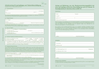 Arbeitsvertrag geringfügig Beschäftigte - SD, 2x2 Blatt + Zusatzblatt, DIN A4, 1 St.