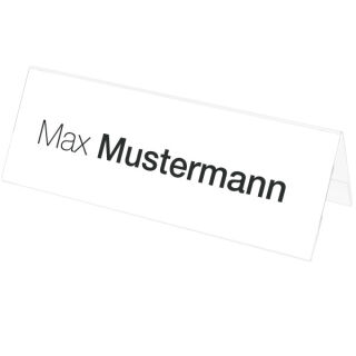 deflecto Tischnamensschild "Classic Image", Dachform, A6 Querformat