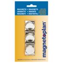 magnetoplan Magnetclip, silber, 35 mm, 3 Stk.