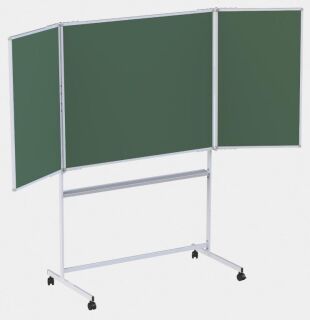 Fahrbare Klapptafel Stahlemaille, grün 120 x 100 cm