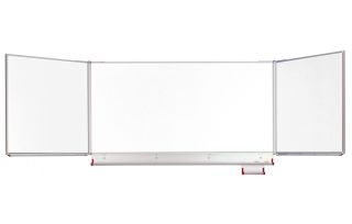 Wandklapptafel Stahlemaille, weiß glänzend 120 x 100 cm