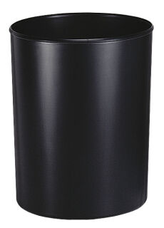 Feuerfester Papierkorb mit Inneneimer 13 Liter, Schwarz