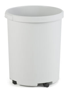 Runder Papierkorb 50 Liter, Grau
