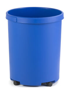 Runder Papierkorb 50 Liter, Blau