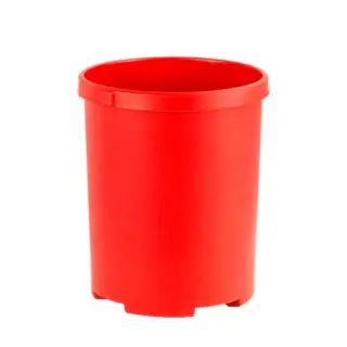 Runder Papierkorb 50 Liter, Rot