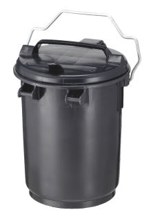 Abfallbehälter 35 Liter aus Kunststoff, Dunkel Grau