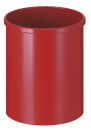Runder Papierkorb 15 Liter, Rot