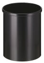 Runder Papierkorb 15 Liter, Schwarz