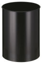 Runder Papierkorb 30 Liter, Schwarz