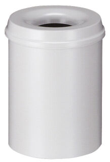 Selbstlöschender Papierkorb 15 Liter, Grau