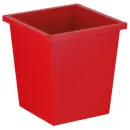Viereckiger, kegelförmiger Papierkorb, Rot